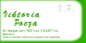 viktoria pocza business card